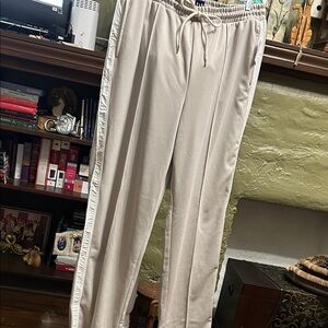 GAP Beige Track Joggers with Side Stripe